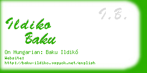 ildiko baku business card
